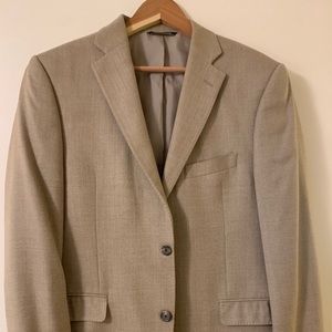 Saks Black Label Slim Fit Herringbone Blazer